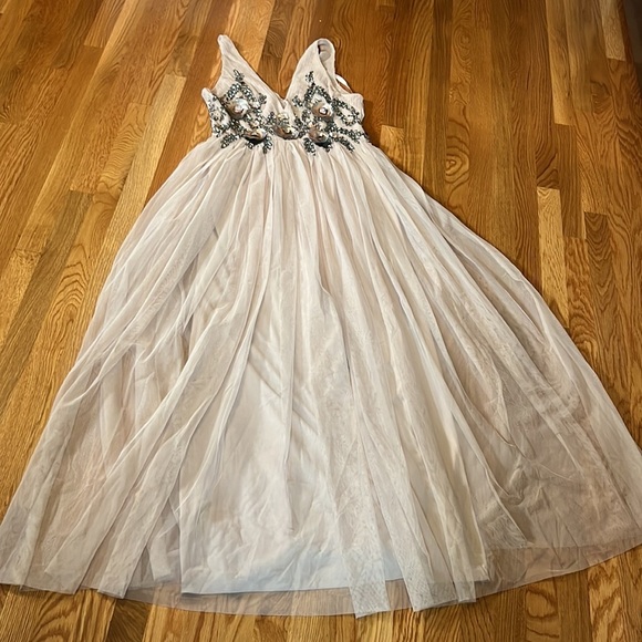 BHLDN Isabel Maxi Dress Sequins in Cream Size 12 NWT - Picture 11 of 16